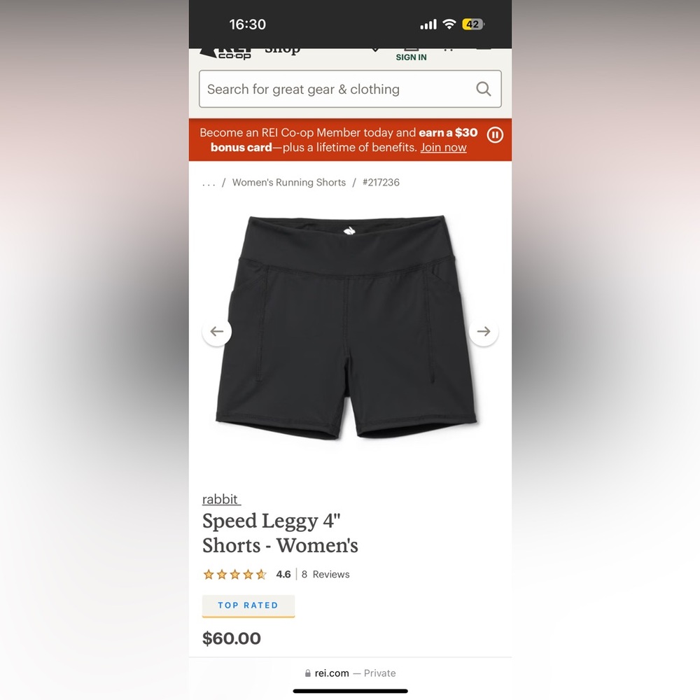 Rabbit Speed Leggy 4" Shorts XS in black